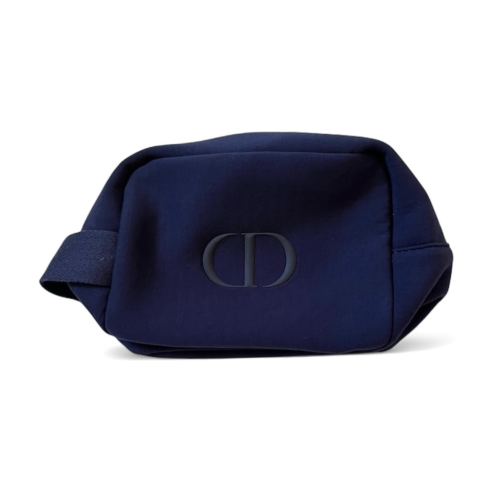 DIOR Beauty Navy Blue Neoprene Toiletry Travel Pouch